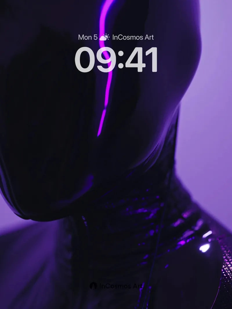 Neon Veil Wallpaper with Pulse Lines