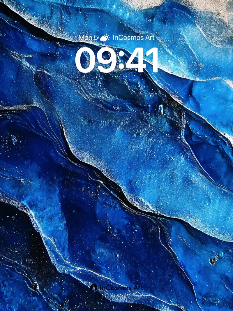 Deep Currents Wallpaper with Luminous Veins