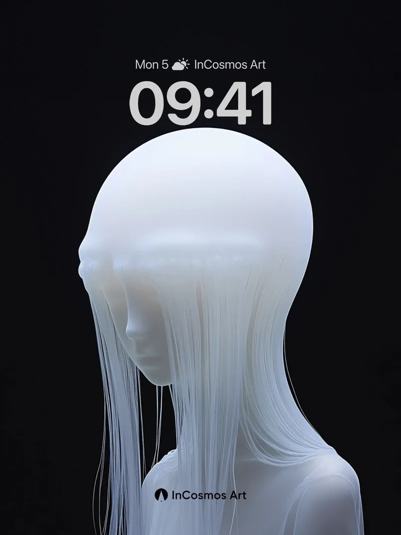 Serenity Ghost Wallpaper with Ethereal Hair