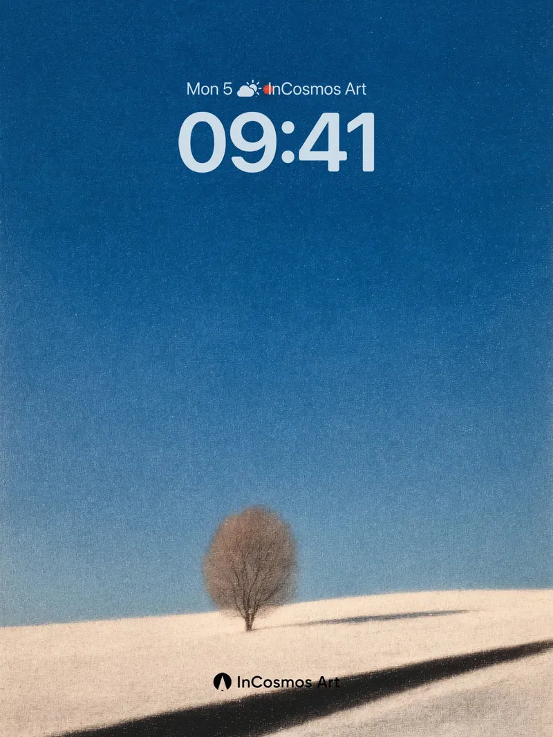 Quiet Horizon Wallpaper with Solitary Tree wallpaper for iPhone, iPad & Mac