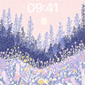 Serene Meadow Wallpaper with Starlight Hues wallpaper for iPhone, iPad & Mac