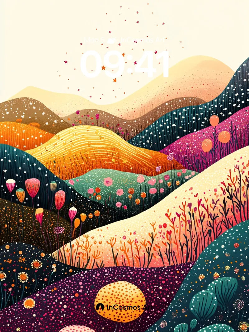 Whispering Hills Wallpaper with Starlit Canopy