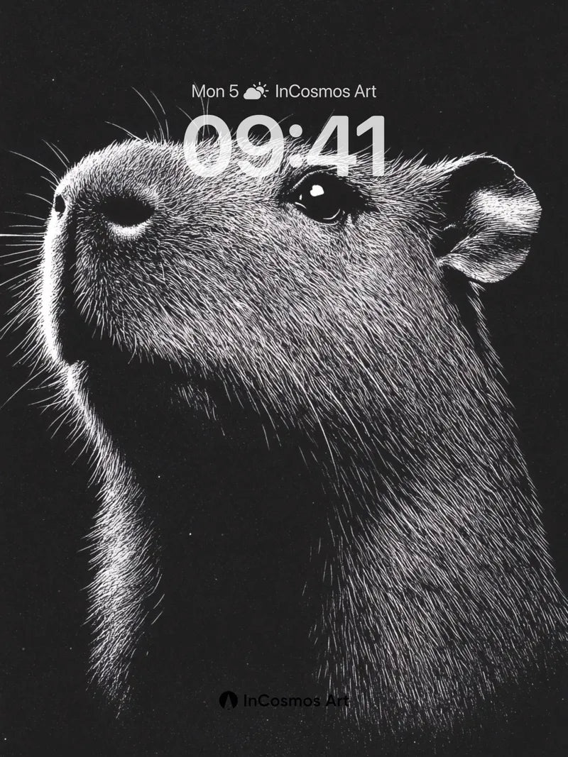 Whispering Fur Wallpaper with Silver Light