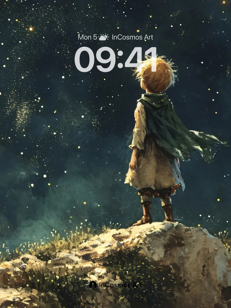 Starry Gaze Wallpaper with Whispers of Light