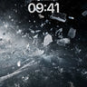 Shattered Frost Wallpaper with Floating Fragments wallpaper for iPhone, iPad & Mac