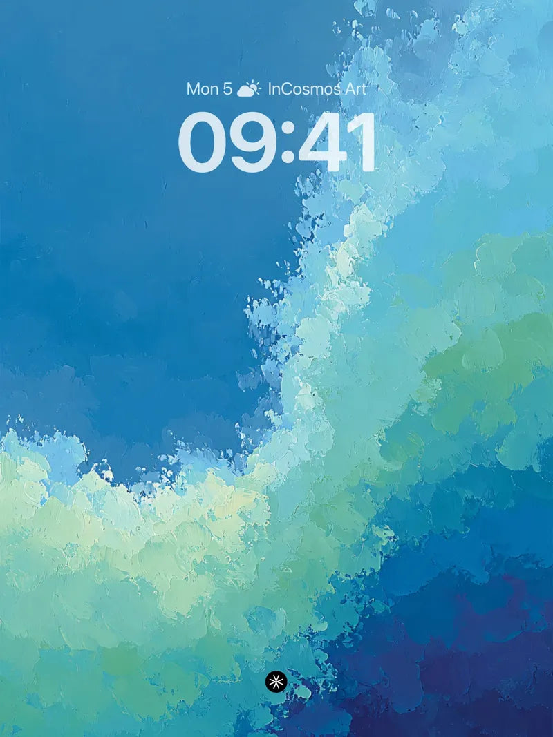 Ethereal Ocean Gradient Wallpaper with Dynamic Swirls wallpaper for iPhone, iPad & Mac