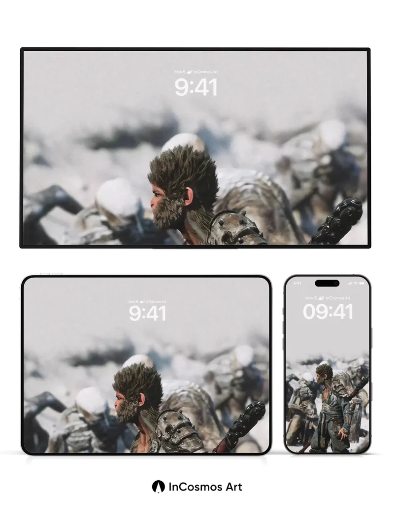 Frostbound Warrior Wallpaper with Ancient Echoes