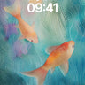 Serene Koi Wallpaper with Ethereal Water Trails wallpaper for iPhone, iPad & Mac