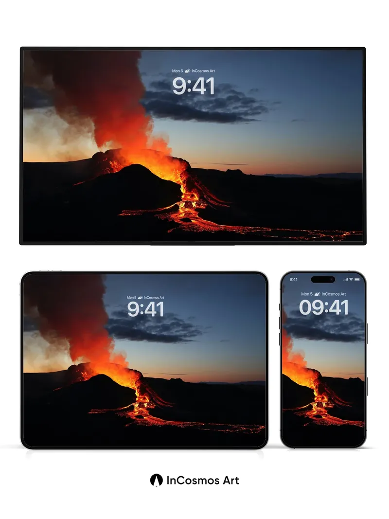 Incandescent Fury Wallpaper with Lava Veins