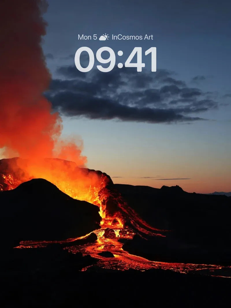 Incandescent Fury Wallpaper with Lava Veins