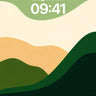 Serenity Ridge Wallpaper with Earth-Toned Waves wallpaper for iPhone, iPad & Mac
