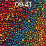 Cosmic Polka Dot Wallpaper with Rainbow Pulse wallpaper for iPhone, iPad & Mac
