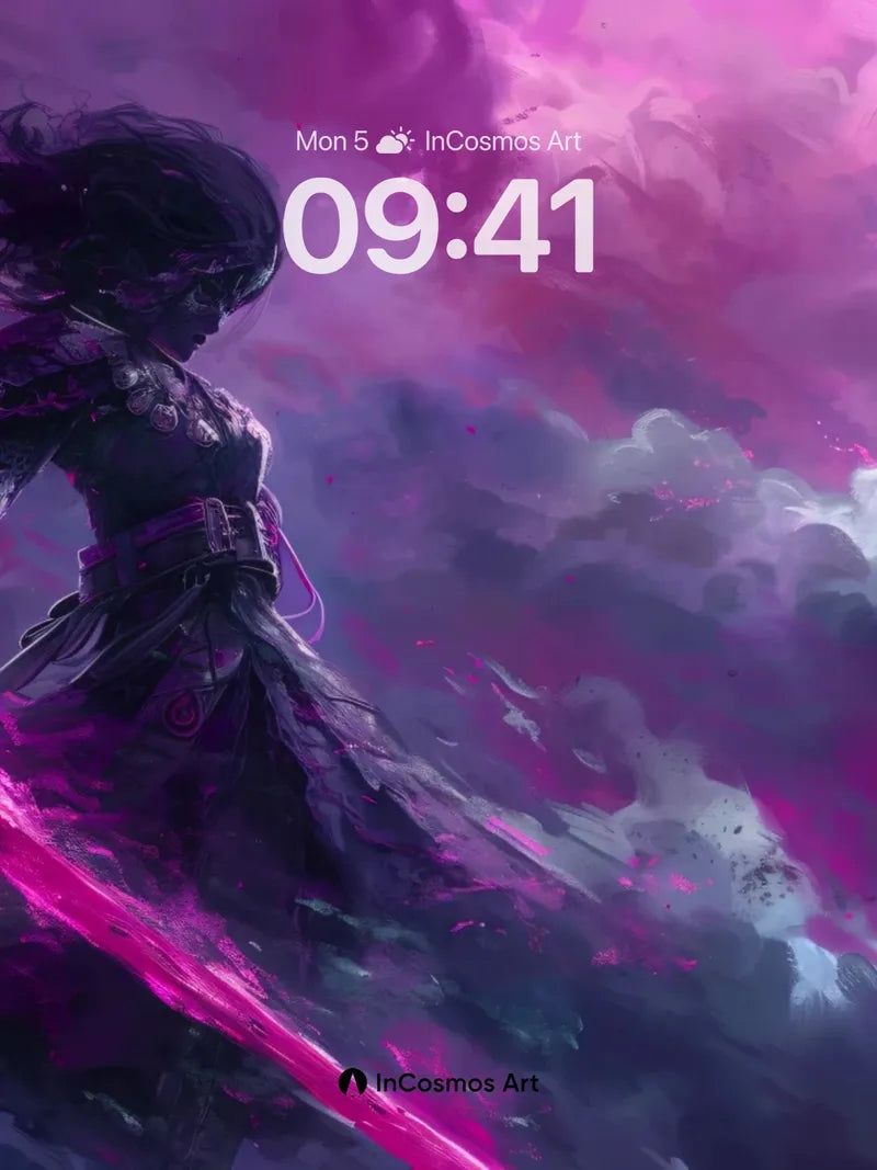 Crimson Storm Wallpaper with Ethereal Blade