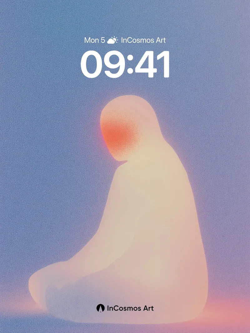 Serene Silhouette Wallpaper with Ethereal Glow