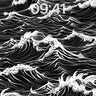 Turbulent Ink Wallpaper with Hokusai Waves wallpaper for iPhone, iPad & Mac