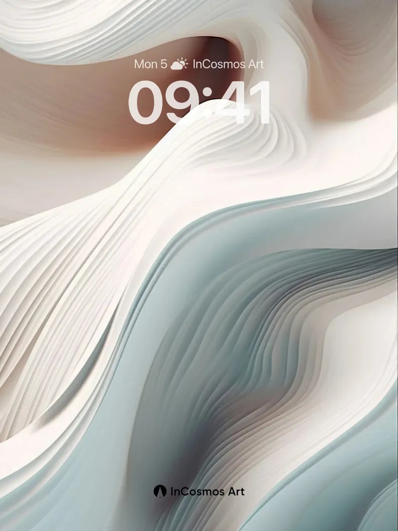 Serenity Wave Wallpaper with Ethereal Lines