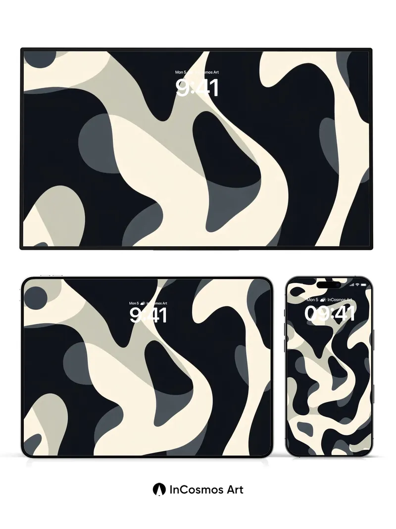 Shadow Weave Wallpaper with Liquid Depth