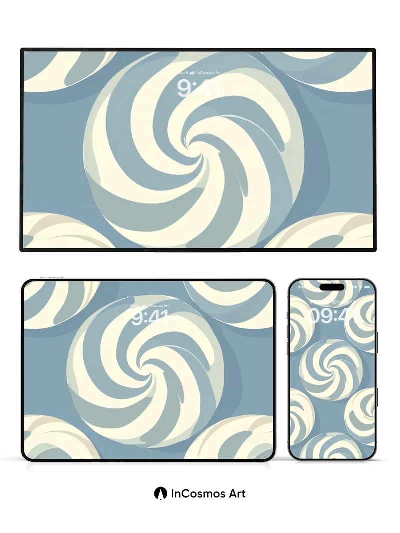 Serenity Swirl Wallpaper with Ethereal Depth