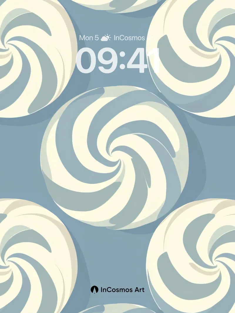 Serenity Swirl Wallpaper with Ethereal Depth
