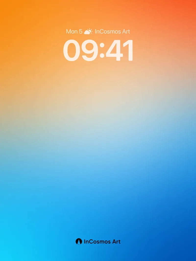 Sunset Pulse Wallpaper with Oceanic Depth