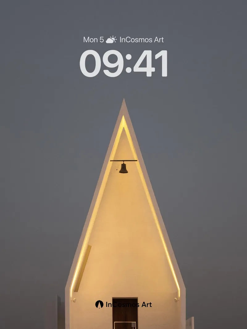 Serene Apex Wallpaper with Golden Light Veins