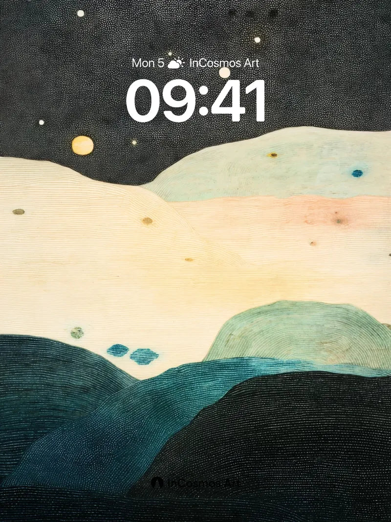 Starry Dunes Wallpaper with Celestial Hush