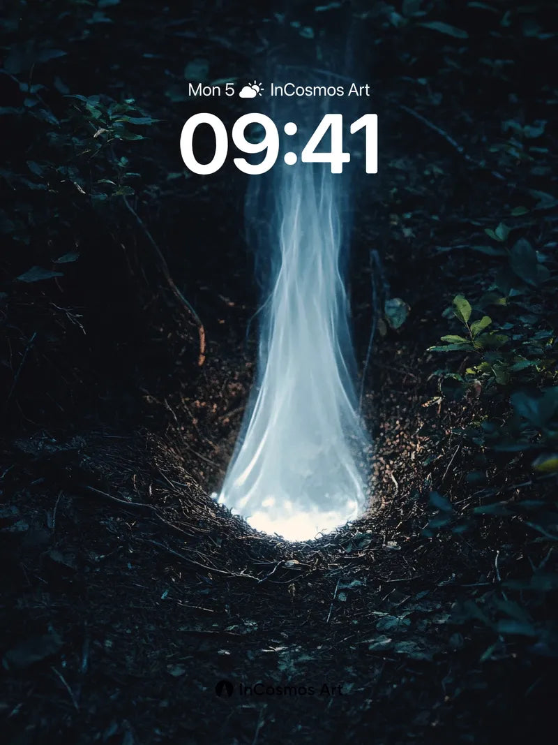 Luminous Veil Wallpaper in Forest Depths