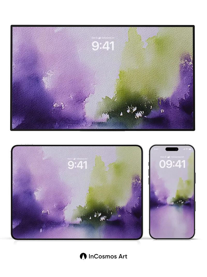 Mist-Swallowed Trees Wallpaper with Ethereal Hues