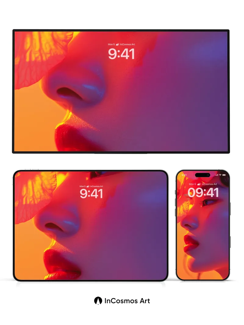 Neon Bloom Wallpaper with Ethereal Glow