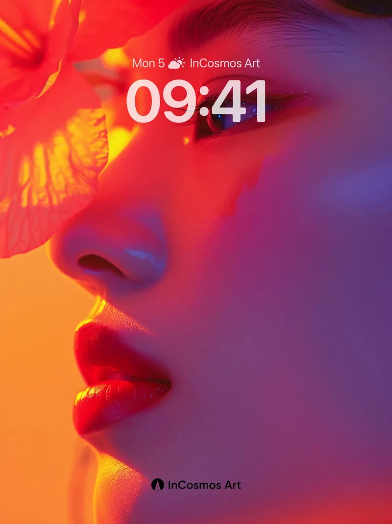 Neon Bloom Wallpaper with Ethereal Glow