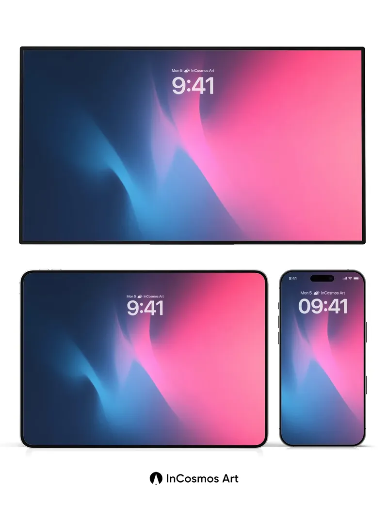 Neon Pulse Wallpaper with Ethereal Flow