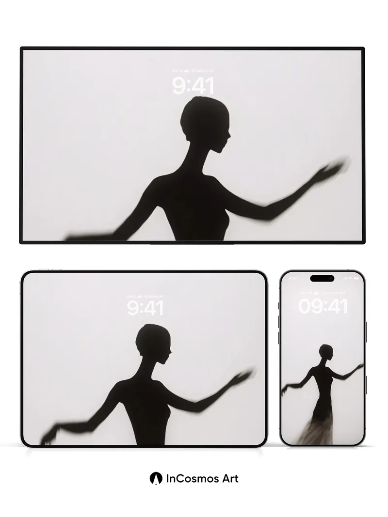 Silhouette Mirage Wallpaper with Ethereal Drift