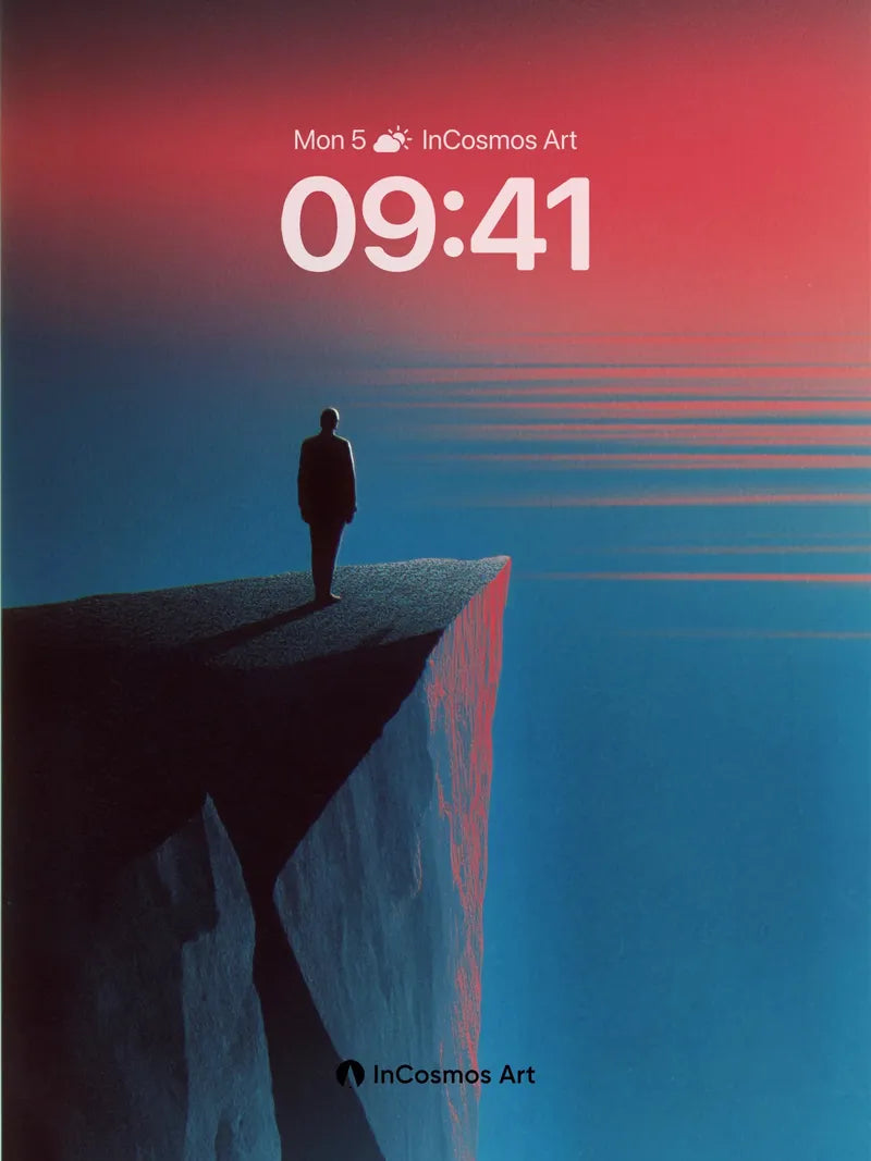 Silent Edge Wallpaper with Crimson Horizon