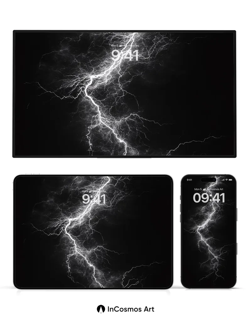 Frostbite Lightning Wallpaper with Electric Veins