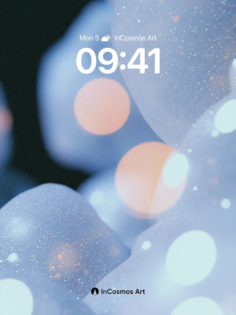 Luminous Frost Wallpaper with Celestial Dust wallpaper for iPhone, iPad & Mac