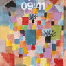 Cubist Garden Wallpaper with Floating Shapes wallpaper for iPhone, iPad & Mac