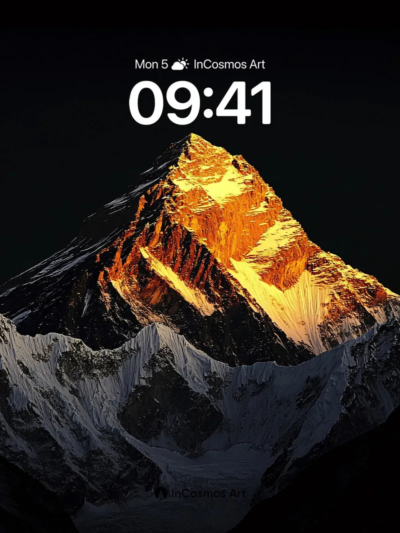 Golden Peak Wallpaper with Midnight Shadows