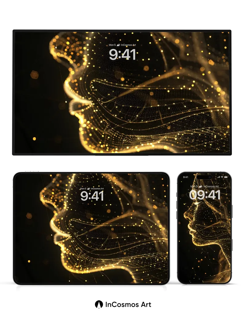 Luminous Silk Wallpaper with Golden Veins