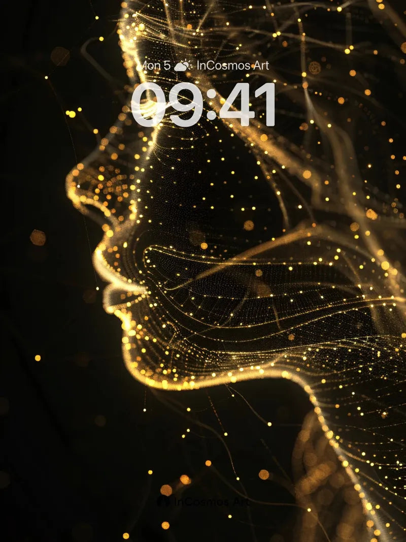 Luminous Silk Wallpaper with Golden Veins