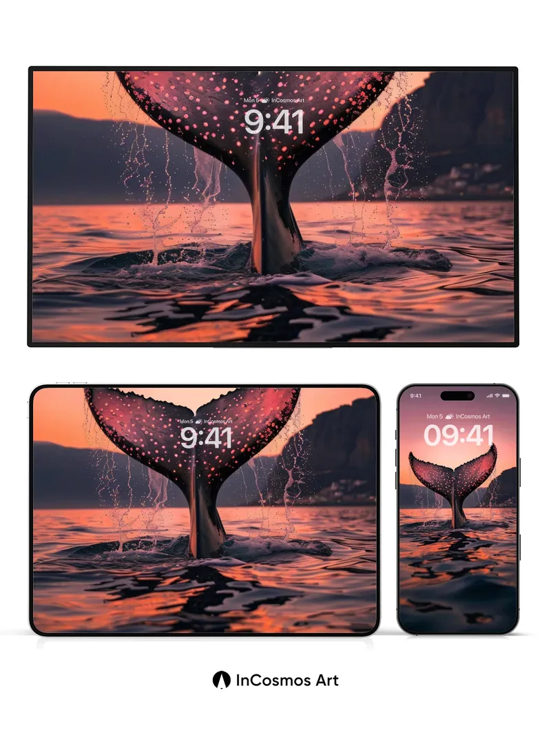 Whispering Tail Wallpaper with Starlight Veins