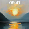 Serenity Sunrise Wallpaper with Pixelated Light wallpaper for iPhone, iPad & Mac