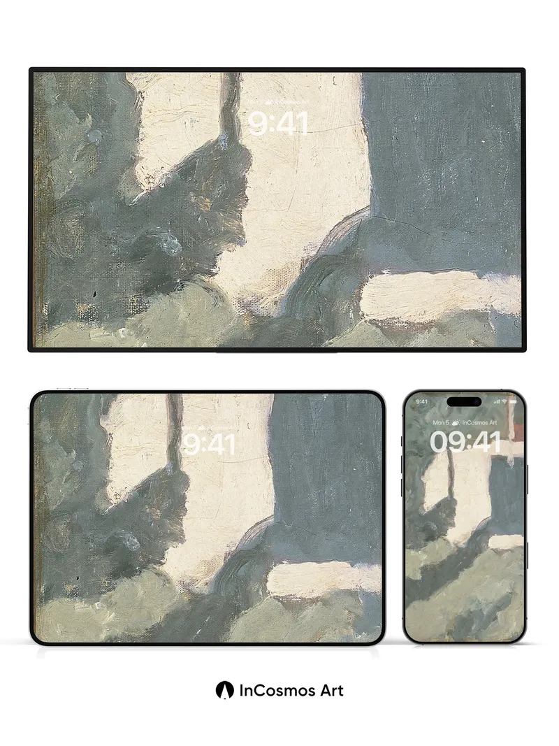 Shadowed Stone Wallpaper with Whispering Brushstrokes