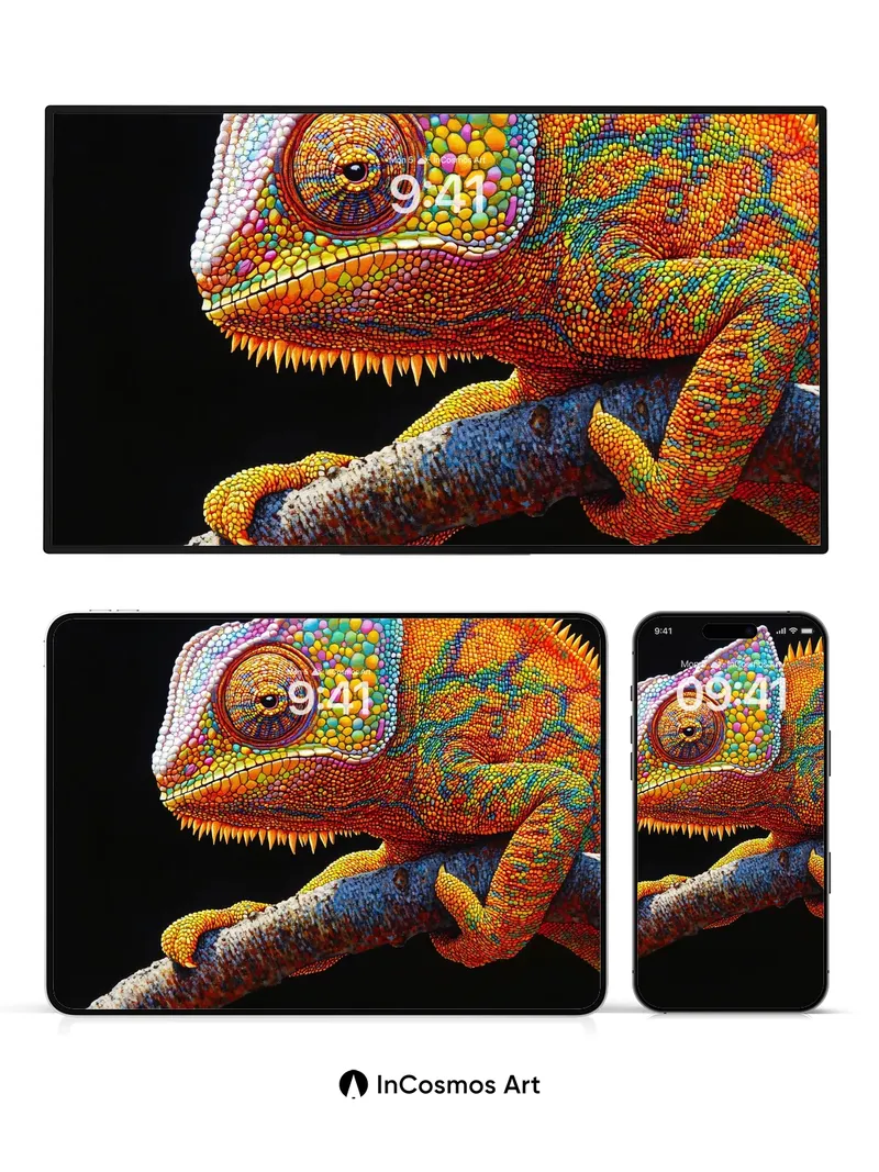 Chameleon Mirage Wallpaper with Living Color