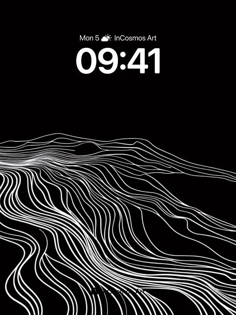 Silent Currents Wallpaper with Ethereal Lines