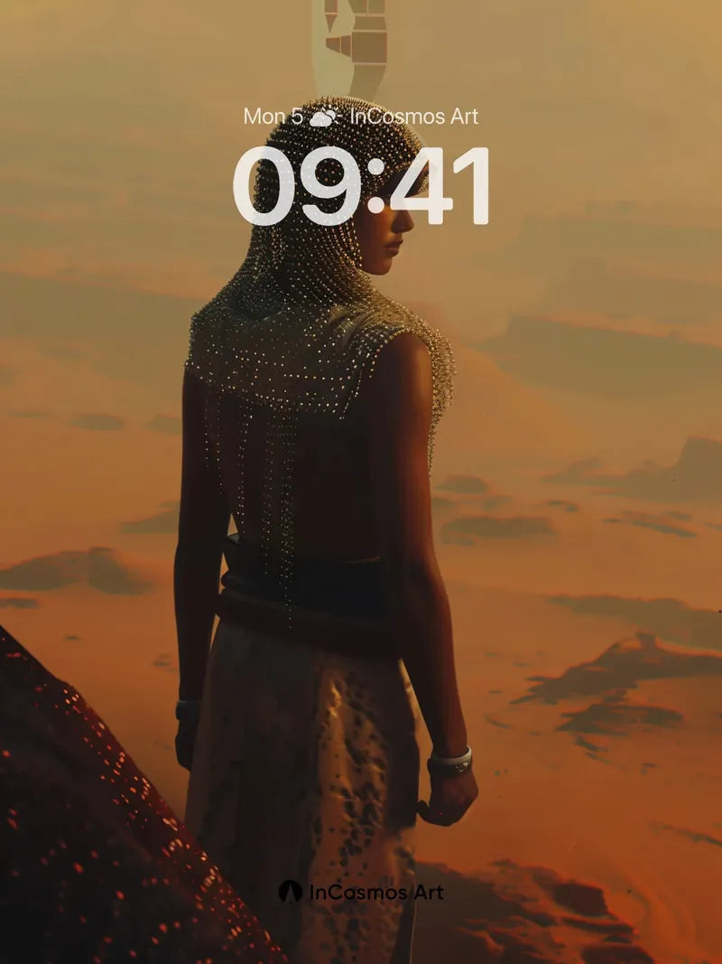 Desert Reverie Wallpaper with Starlit Veil