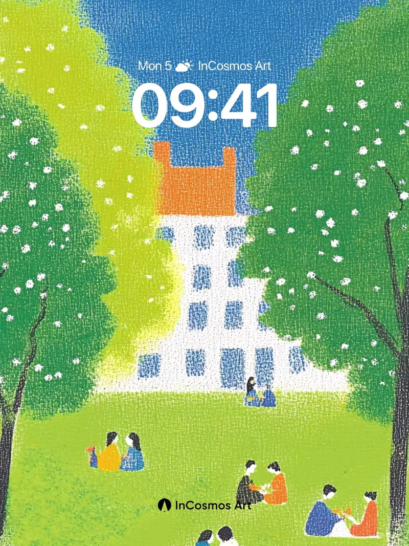 Serenity Garden Wallpaper with Blossom Whispers