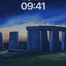 Nocturnal Stonehenge Wallpaper with Celestial Hues wallpaper for iPhone, iPad & Mac