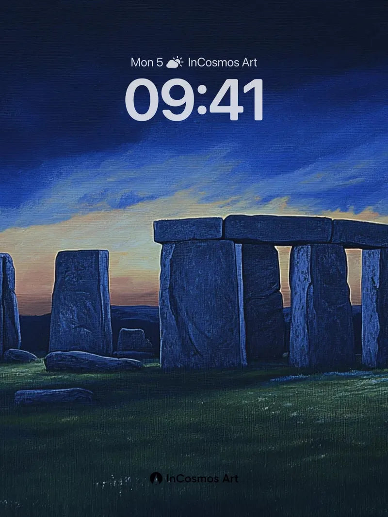 Nocturnal Stonehenge Wallpaper with Celestial Hues