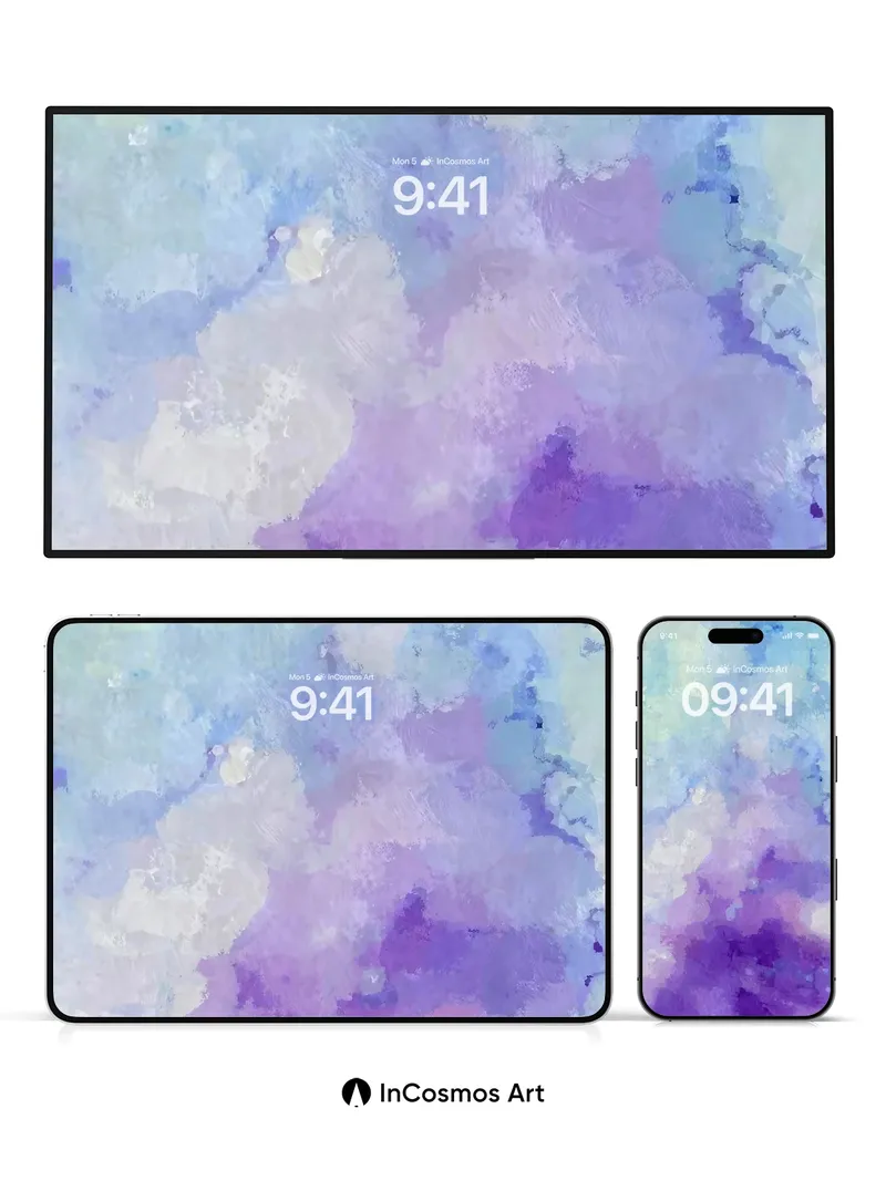 Lavender Haze Wallpaper with Ethereal Clouds