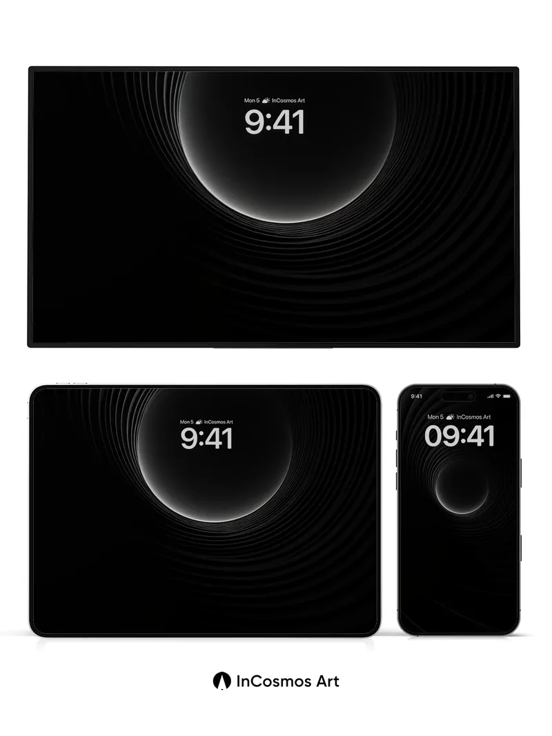 Void Spiral Wallpaper with Light Halo